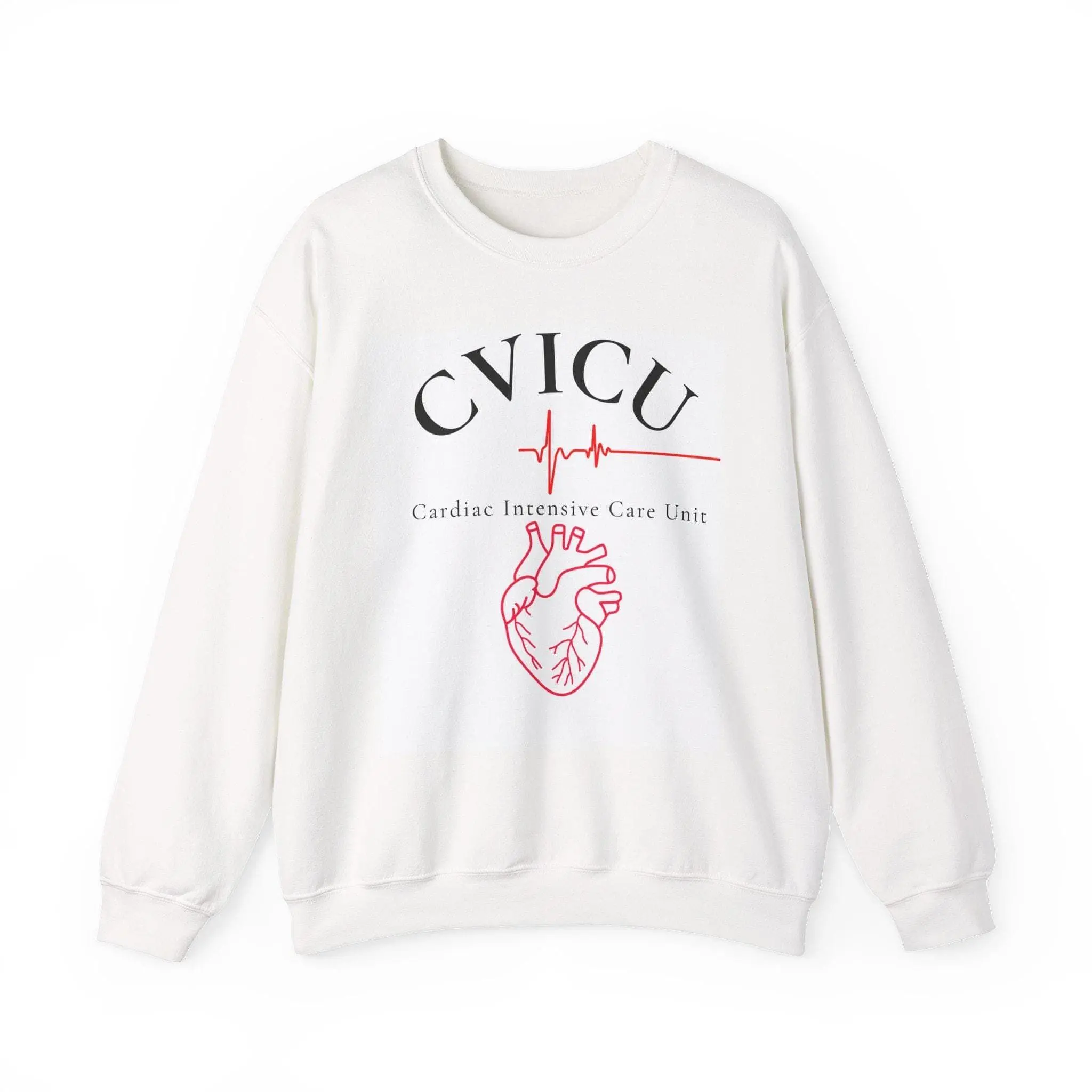CVICU Heartbeat Anatomical Heart T-Shirt, Sweatshirt, Hoodie - Cardiac Intensive Care Unit