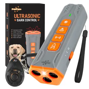 PupDepo Dog Bark Deterrent Device with Training Clicker Ultrasonic Anti Barking Device for Dogs with 23ft Long Range 4 Modes Rechargeable Dog Bark Control for Small to Large Dogs Indoor & Outdoor Use