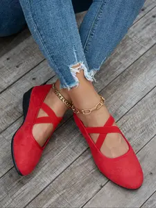 Women's Closed Wedge Shoes, Faux Suede Round Toe, Rubber Sole, Comfortable & Stylish, Perfect for Elegant Nights or Casual Days