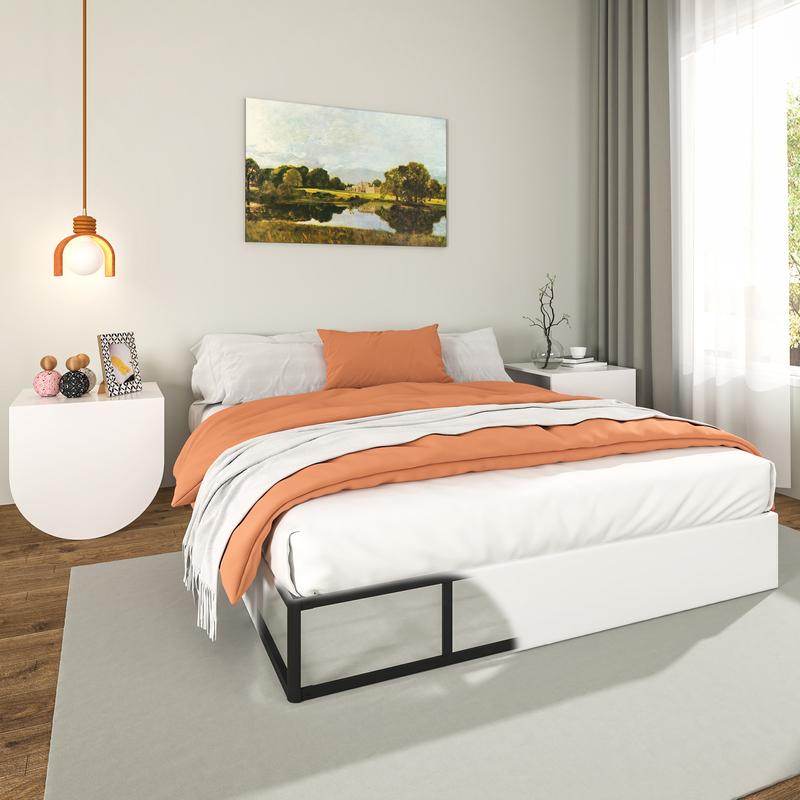 Edenza-Queen Box Spring 9 Inch, Heavy Duty Mattress BoxSpring Foundation, Sturdy Queen Box Springs for Bed with Fabric Cover Set, Easy Assembly, Noise Free