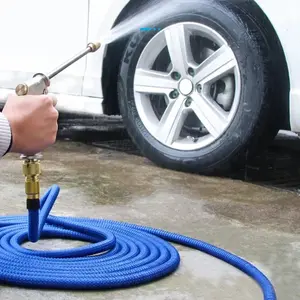 High-Pressure Expandable Car Wash Hose Set with Adjustable Nozzle, Customizable Spray Nozzle, Versatile for Garden & Automotive Use, Durable Design with 7.5m Length