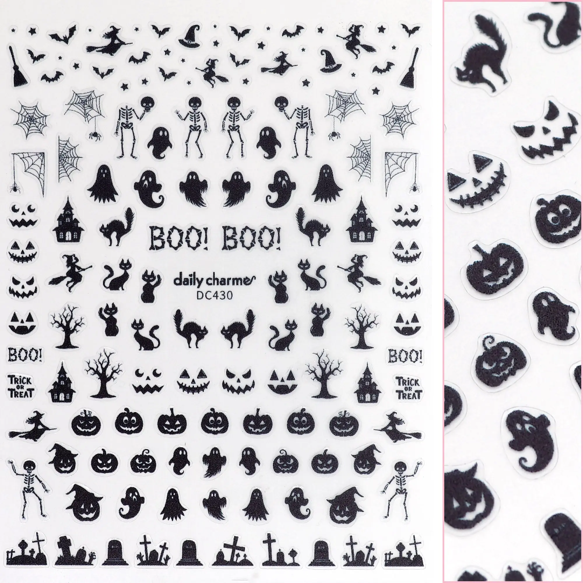 Spooky Halloween Nail Art Sticker / Midnight Mischief
