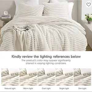 3 Set queen size Fluffy Breathable Blanket