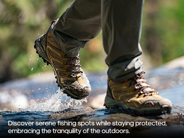 NORTIV 8 Men's Ankle High Waterproof Hiking Boots Outdoor Lightweight Shoes Trekking Trails Armadillo