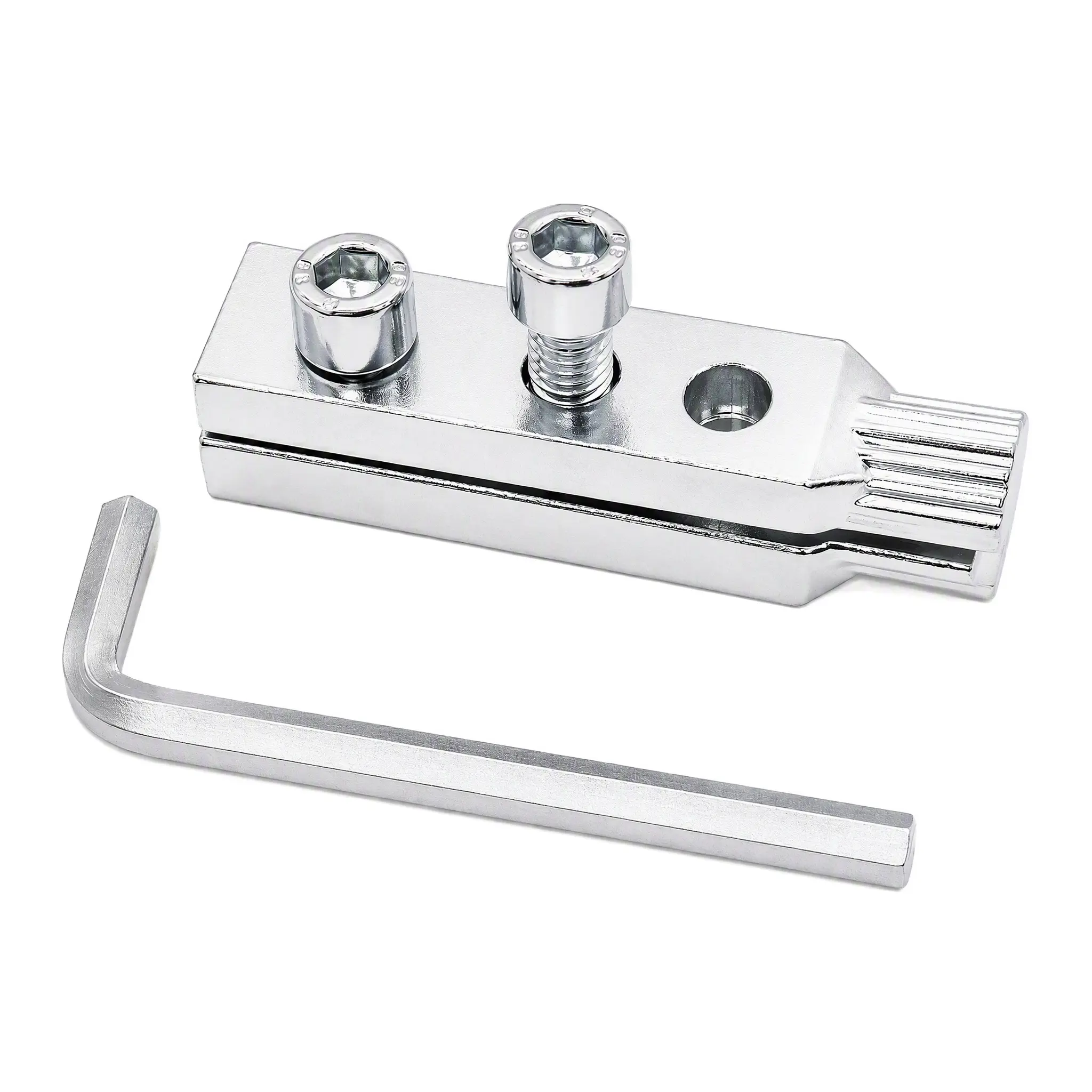 Hard Alloy Broken Screw Tap Remover Tool with Hex Key, 4-Point & 6-Point Design, Non-Slip Serrated Grip for Rusted Faucet Threaded Bolts, Triangle Valve Screw Puller for Household Plumbing Maintenance