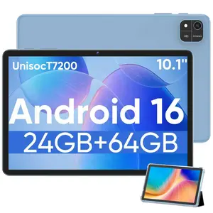 Android 15 Tablet Latest Tablets, 10.1 Inch Tablet 3GB RAM 64GB ROM, 6000mAh Battery 2 In 1 Tablet With Optional Keyboard, Case, Stylus, 4-Core Tablet PC, WiFi, 2MP+8MP Dual Camera, 1280 * 800 FHD IPS Screen