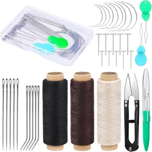 Hair Extension Thread with 29 count I/J/T/C , 3 Rolls Sewing Threads, Thread for Sewing Hair 110 Yard, Sew in  and Threads for Hair Wig Making