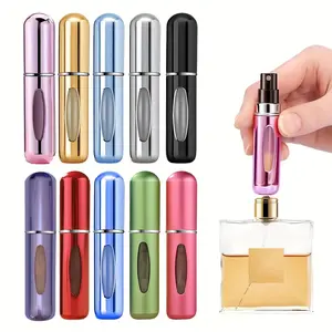Portable Travel Perfume Atomizer, 10pcs Perfume Spray Bottle, 5ml Empty Perfume Bottle, Travel Perfume Atomizer, Refillable Perfume Bottle, Perfume Dispenser, Makeup Tools, Set, Lightweight, Cosmetic, Makeup Container Set
