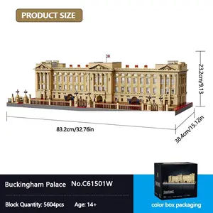 Giant Buckingham Palace Building Blocks 5604pcs High Simulation World Renowned Landmark Model Kit for Architecture Travel History Lovers Birthday Gifts