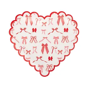 Valentine Bow Plates - Set of 8