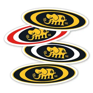 Oval Elephant Sticker