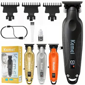 Kemei 2293 Professional Men Hair Beard Trimmer Zero Gapped Cordless Hair Clipper Barber Rechargeable Finish Hair Cutting Machine