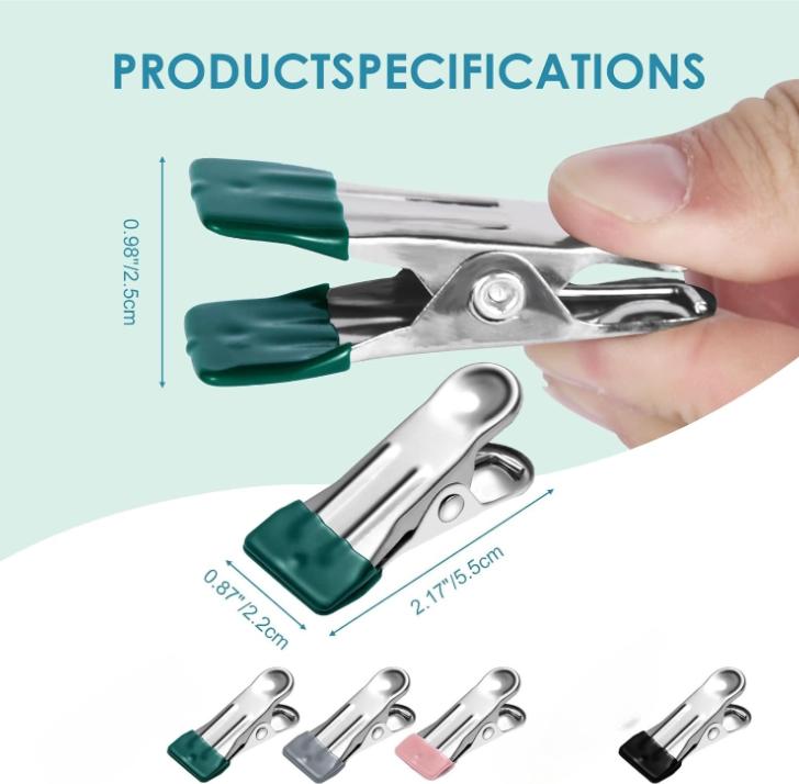 Clothes Pins, 10 Pack Chip Clips, 2.17-inch Clothespins, Bag Clips, Mini Clothes Pins for Photo, Chip Clips Bag Clips Food Clips, Heavy Duty, Bag Clips for Food, Mini Clothespins