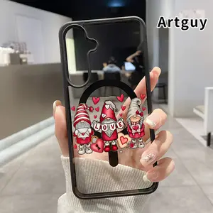 Magnetic Phone Case Compatible with Samsung Galaxy S24 Plus S25 S23 FE S22 Ultra S22+ Gnomes of Love Hard Acrylic Back Soft TPU Edge Four Corners Bumper Shockproof Cover Shell Gift for Boy
