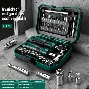 A 40-in-1 Ratchet Torque Wrench And Multi-functional Screwdriver Set, A Professional Maintenance Tool Set, Ratchet Wrench - Multi-functional Bicycle, Including Ratchet Wrench, Socket Head, And Scooter Maintenance Tool Set, A Great Choice For Gifting