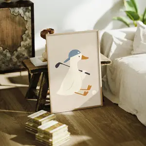 Silly Goose Golf Print, Sports Silly Goose Wall Art, Boy Nursery Decor, Silly Goose, Golf Lover Art