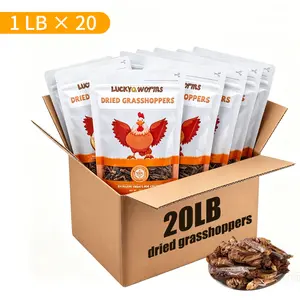 LuckyQworms Dried Insect Veggie Mix 20lbs / 1lb – High Protein Chicken Treats, Mealworms/ BSFL/ Crickets/ Grasshoppers/ Fish Blend for Poultry Ducks Birds & Reptiles