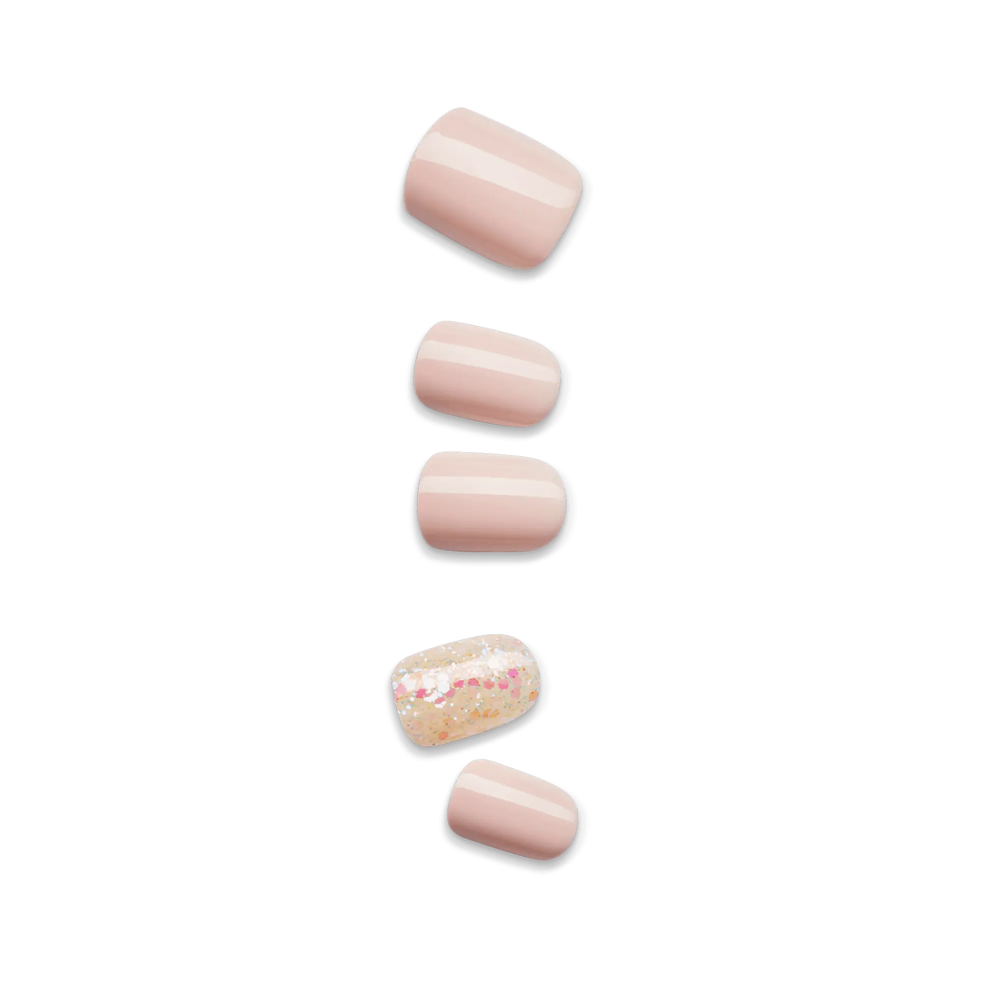 Impress No Glue Fake Press On Nails - Dorothy | Design, Pink, Short, Squoval, Manicure