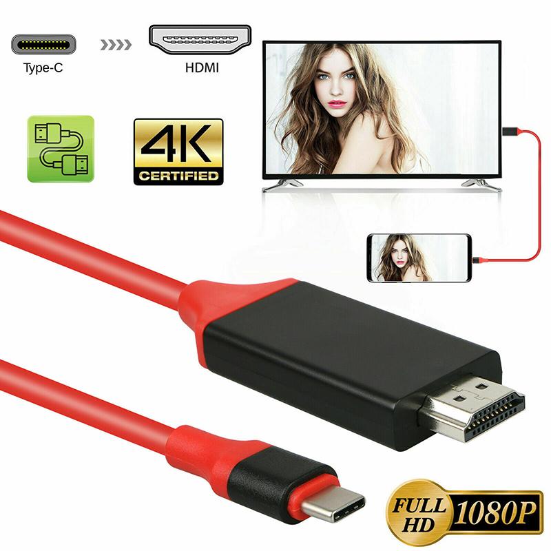 3-in-1 USB-C to HDMI Adapter Cable for Phone Screen Mirroring, HD Video Output with USB & Charging Port