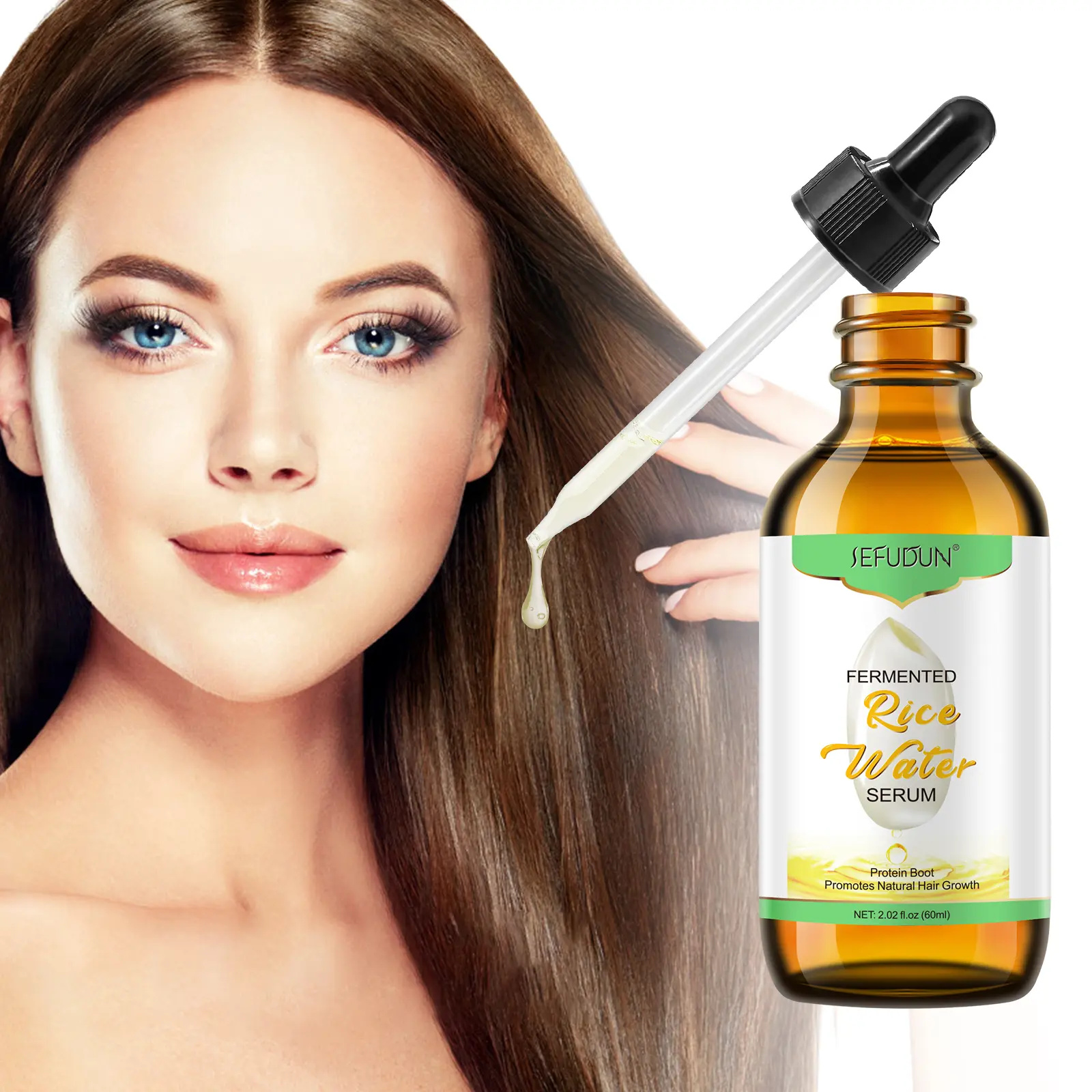 Sefudun Natural Rice Water Serum 60ml Skincare Serums & Essences with Wheat Germ, Rice Powder, Minerals for UK Normal Skin - Soothing, Moisturizing, Tightening, Revitalizes, Skin Repair, Quick Absorption, 60G, Hair & Scalp, 3 Years campingessentials, Amin