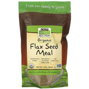 NOW Foods Real Food, Organic Flax Seed Meal, 12 oz (340 g)