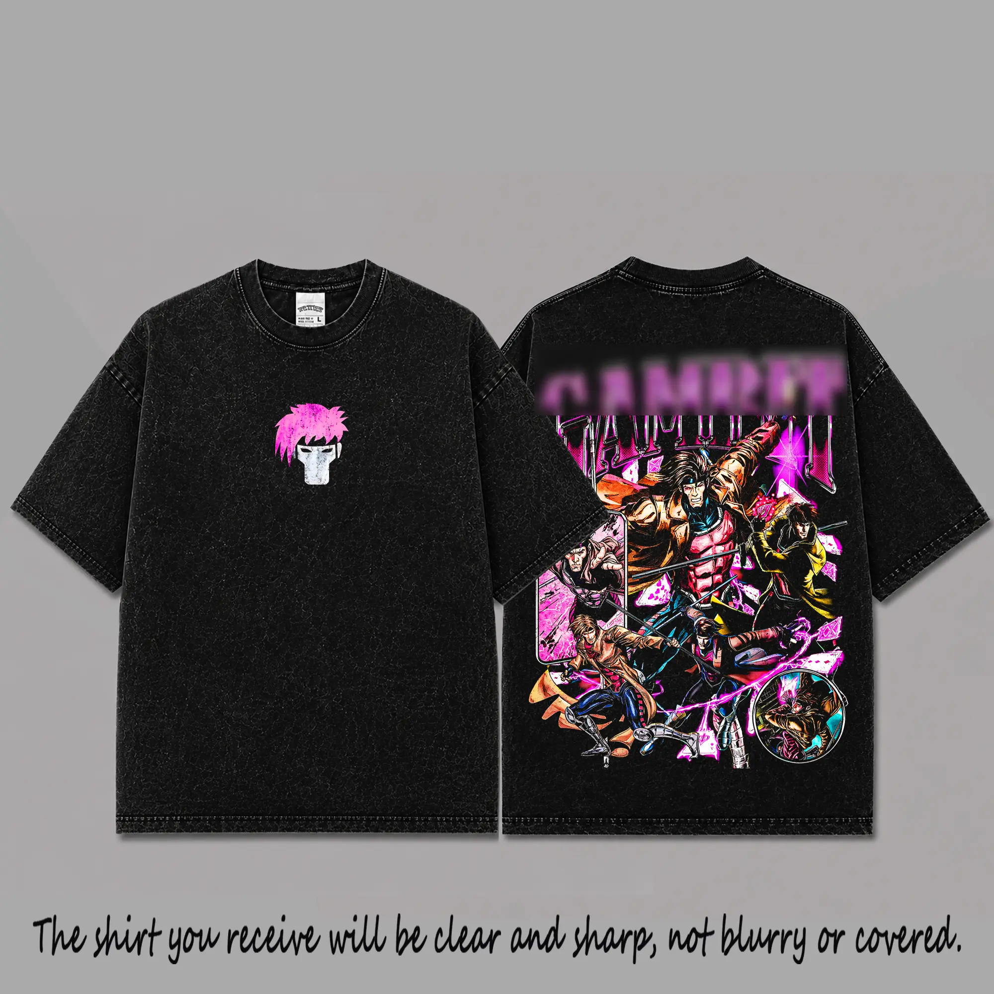 Remy "Gambit" LeBeau Inspired Oversized Black Graphic T-Shirt, Vintage Movie Actor Fan Tee, The Master Thief Shirt, Y2K Comic Style Streetwear Top, Black Cotton Unisex Tee, Retro Superhero Inspired Shirt, Gift for Movie Fans