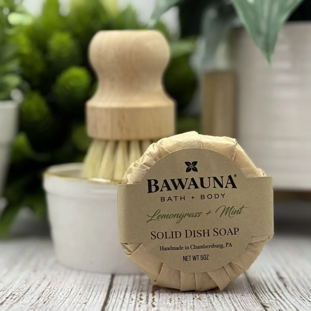 Lemongrass + Mint Solid Dish Soap