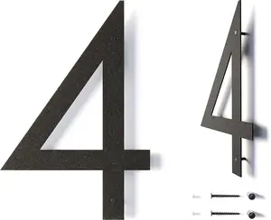 12 Inch Floating Numbers for Outside| Large Numbers for Outdoors| Black Coated Rust-Home Address Numbers/Plaques| Numbers