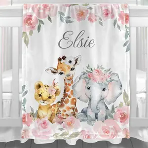 Personalized Baby Blanket | Baby Girl Gift Unique | Custom Baby Girl Blanket with Name | Personalized Baby Gifts for Girl, Newborn and Kids
