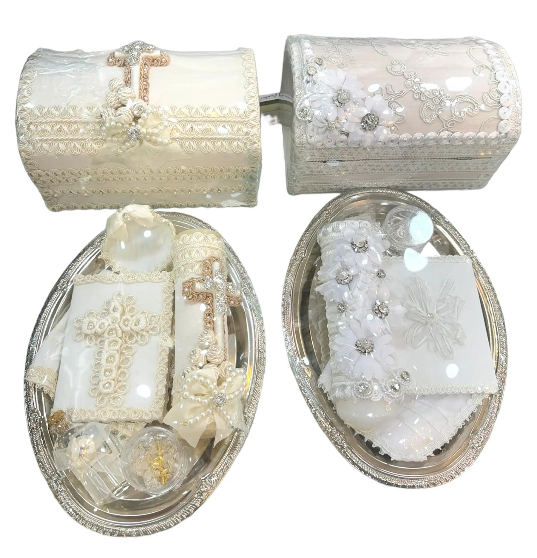 Unisex Baptism Candle Artisanal Box Sets