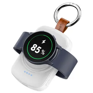 Portable Charger for Galaxy Watch, 1800mAh Fast Charging, Keychain Design for On-the-Go Charging, Essential Travel Christmas Gift