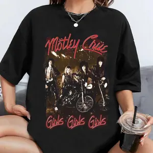 Mötley Crüe Inspired 80s Rock Band Vintage Graphic T-shirt YV010102
