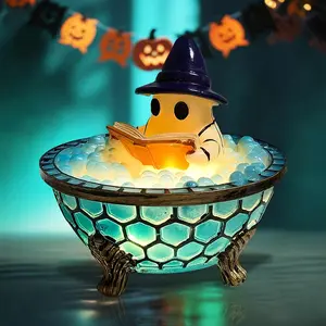 Halloween Ghost Bubble Bath Lamp Cute Bathtub Night Light for Bathroom Spooky Season Reading Decor Kids Adults