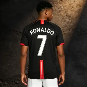 0708 Short Long Sleeve Soccer Jersey Away 7 Ronaldo Champions League Edition