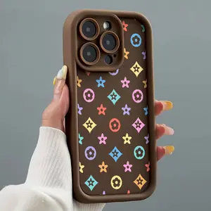 Colorful Floral Pattern Soft TPU Full Coverage Anti Drop Phone Case Suitable for IPhone 17 16 15 14 13 12 11 X XS Pro Max Plus, Samsung Galaxy S25 S24 S23 S22 S21 Shockproof Phone Case