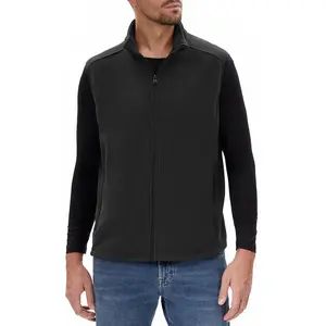 Men's Casual Outerwear Vest Lightweight Full-Zip Sleeveless Jacket Outdoor Hiking Travel Golf Vest with Pockets