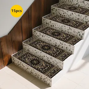 Non-Slip Stair Carpet, Step Protection Carpet, Decorative Bordered Stair Mat, Stair Runner for Home Decoration & Bedroom Accessories - Suitable for Indoor, Outdoor Stairs & Multiple Scenarios