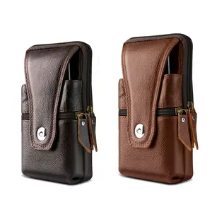 Cell Phone Waist Belt Holster Loop Pack Bag PU Leather Pouch Wallet Durable