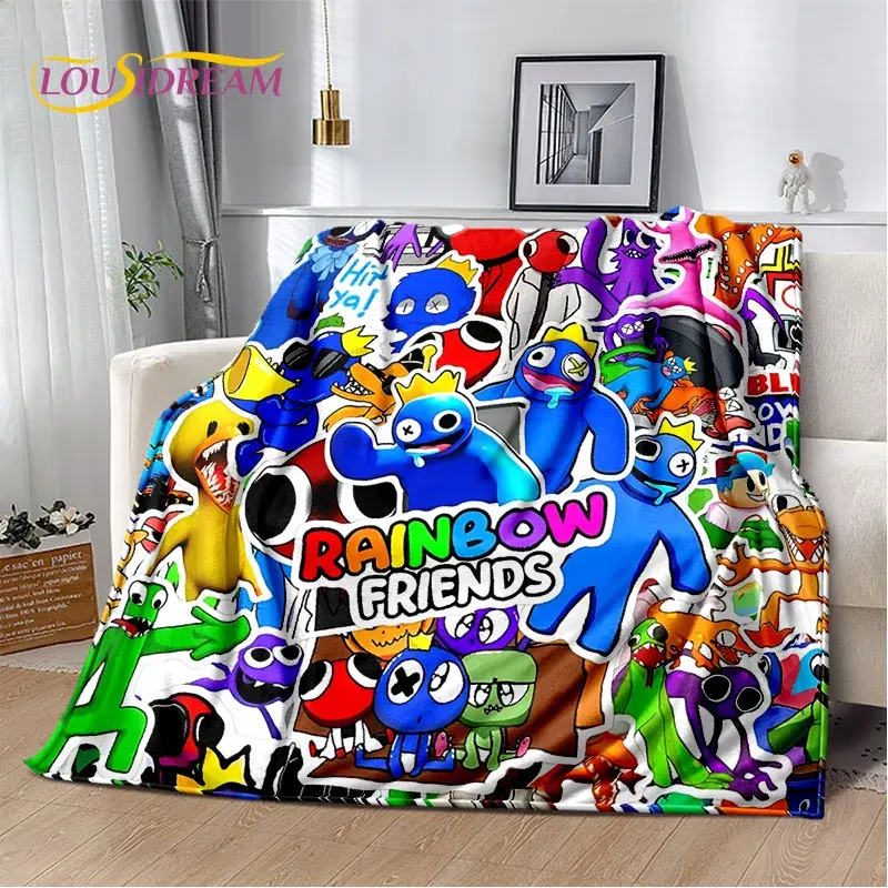 R-Rainbows Friends Cartoon Blanket,Soft Throw Blanket for Home Bedroom Bed Sofa Picnic Travel Office Cover Rest Kid Children's Day Thanksgiving Valentine's Day comfortable and soft gift