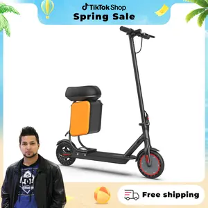 AOPO Electric Scooter Foldable for Adults Teens Commuting with Seat 8.5" Solid Tire 350W Motor 19 MPH 16 Miles Range 264LBS Load Aluminum Alloy