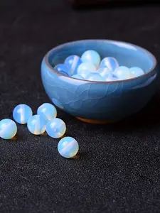 60pcs Synthetic Protein Crystal Beads, DIY Bracelet Jewelry Making Supplies, Round Spacer Beads for Crafting Accessories, Crystal DIY Charms