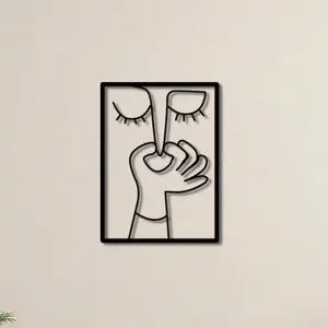 Funny Metal Bathroom Sign - Artistic, Minimalist, Modern Art Design Wall Art for Restroom Decor - Modern Home Decoration - Perfect for Bedroom, Waterproof & Rust-Proof Metal Wall Art - Durable & Non-Fading