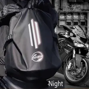 Retro helmet motorcycle riding gear; full-face helmet for men's pillion seat; large capacity waterproof backpack