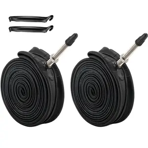 2 Pack 700C Bike Inner Tubes 700 x 23C 700 x 25C 700 x 28C 700 Bicycle Replacement Buyle Inner Tube with 48mm Presta Valve for 700C Racing Road Touring Bicycle Tires