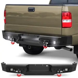 F150 Rear Back Bumper with Lights for 2006-2008 Ford , 2006 2007 2008 Ford F150  Truck Steel Rear Bumper w/LED Lights, D-rings