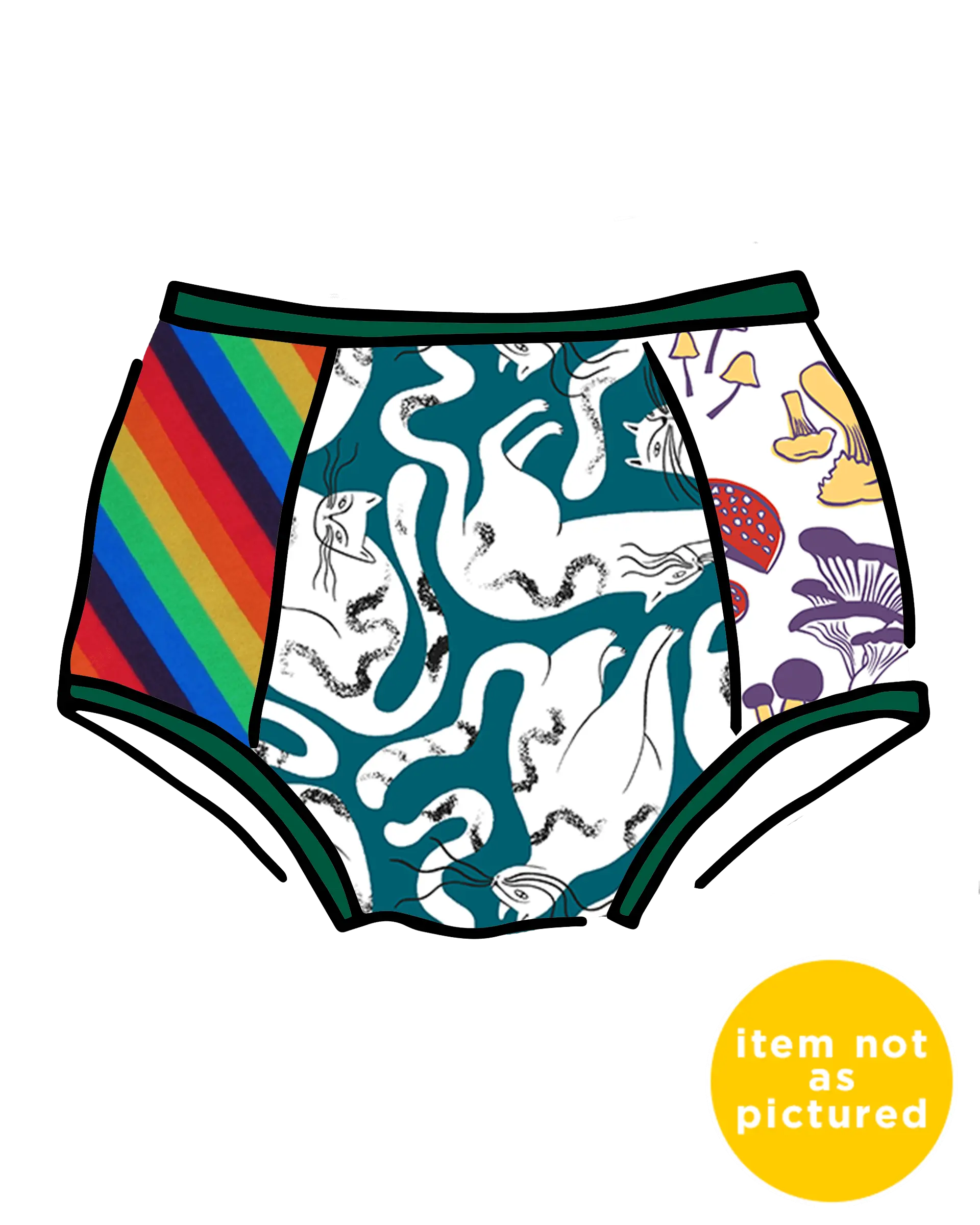 Original Scrap Panel Pants Organic Cotton Underwear Panties Underwear