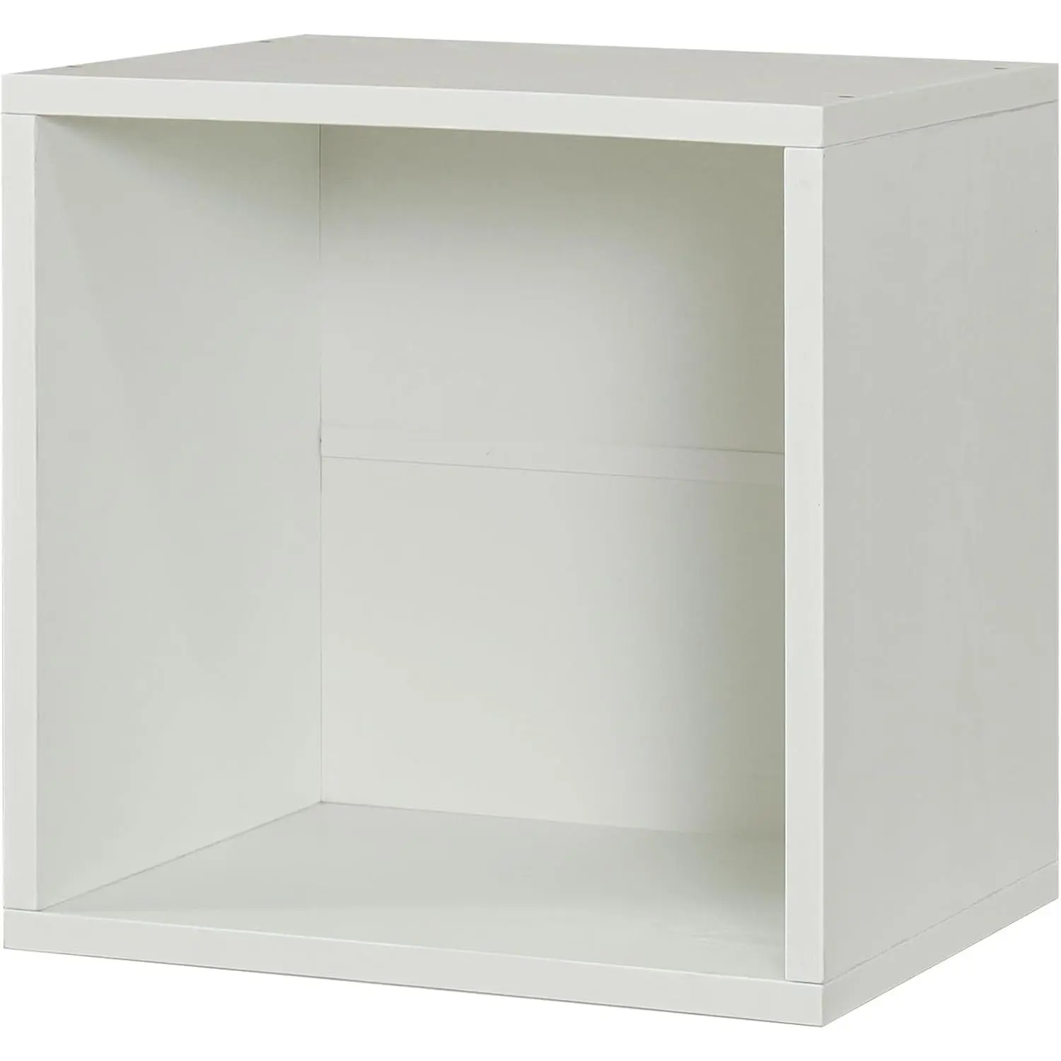 Magic DIY Cube Storage Organizer -Cube Storage Shelf -Wood Storage Cubes -Stackable Cubes Perfect for Books Clothes Toy(Pure White-Washed, General Cube)