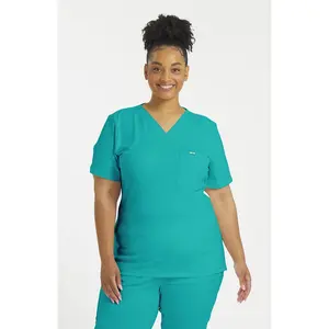 Halo V Neck 2-Pocket FLEX Stretch Scrub Top