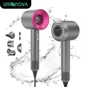 UNIQNOVA Leafless Fast Drying Hair Dryer Negative Ionic Blow High-Speed 110,000 RPM Brushless Powerful Motor Hairdryer Low Noise Magnetic Nozzle