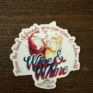 Wine & Whine Themed Sticker, 1-Piece DIY Scrapbooking & Stamping Decal Stickers